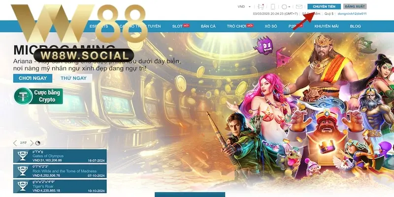 Rút Tiền W88 - Hướng Dẫn Thanh Toán Tiền Thưởng Siêu Tốc 1 rút tiền W88